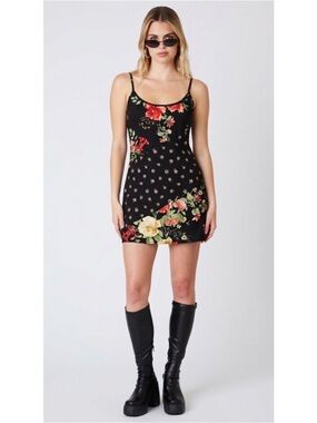 Xhilaration Floral Block Mini Slip Dress Size XS